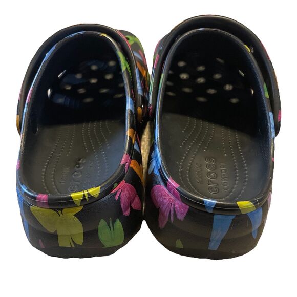 NEW Crocs Butterfly Platform, Black Butterfly Size 10 - Picture 6 of 7
